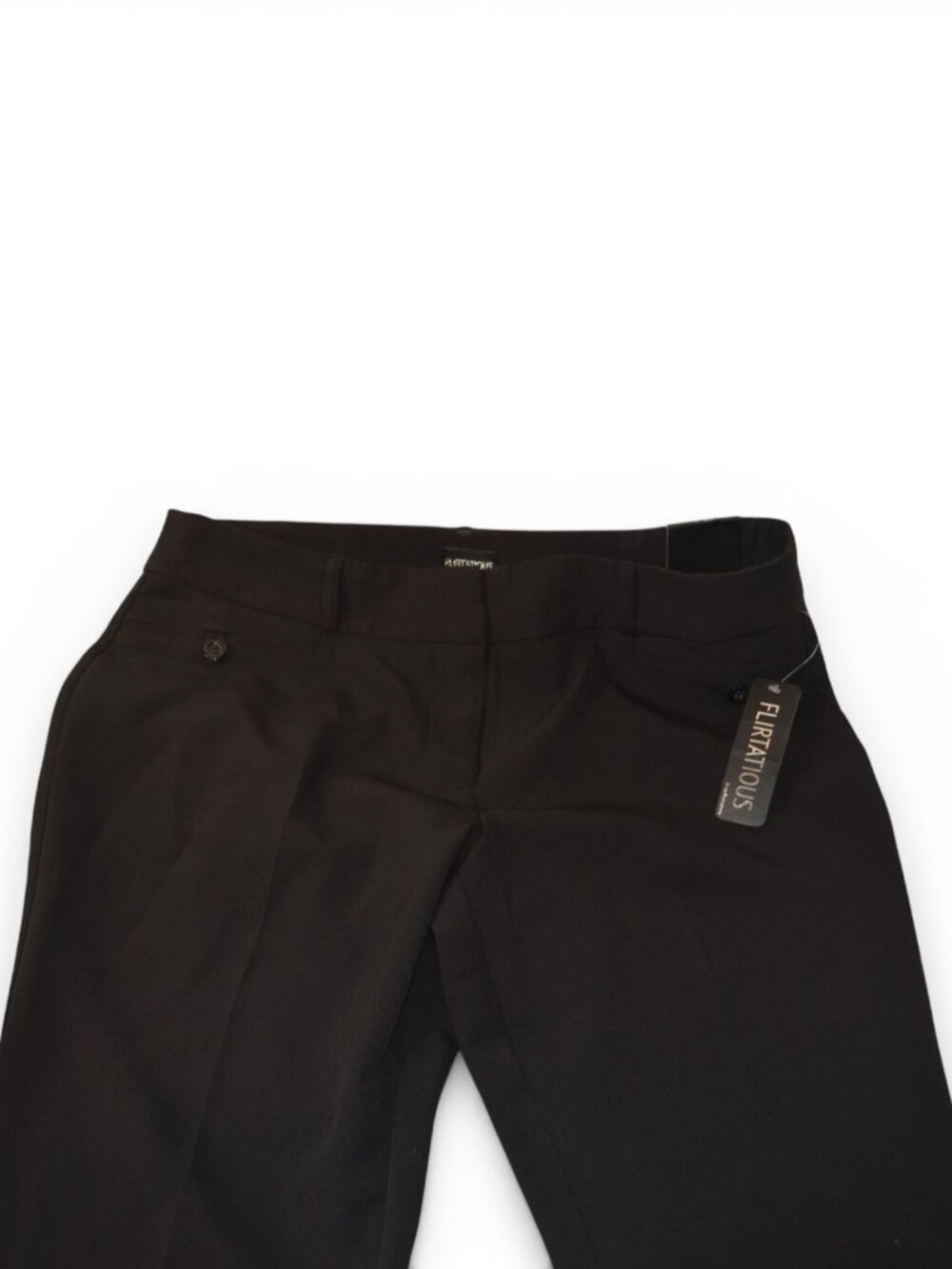 Flirtatious Women's Dress Pants Size 15 NWT Black Career Office Trousers